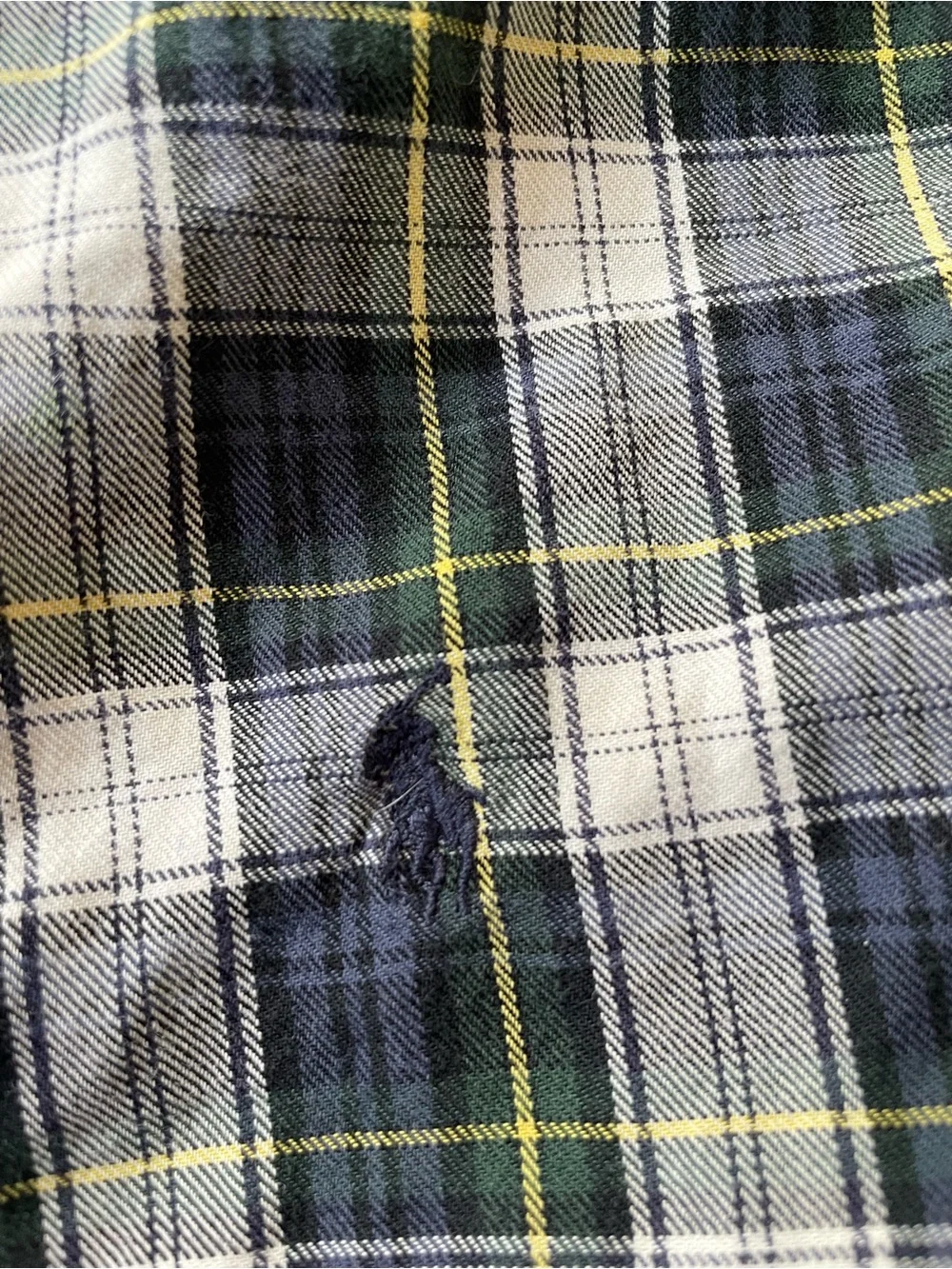 Ralph Lauren Navy and Green Plaid Button-Down Shirt